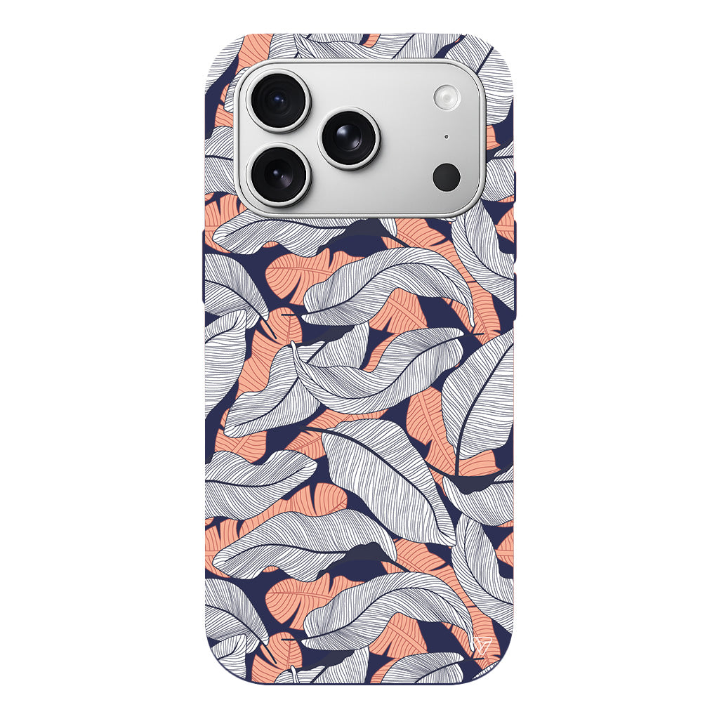 Cizgisel Yapraklar 4 Lansman Model İçi Kadife Silikon Telefon Kılıfı