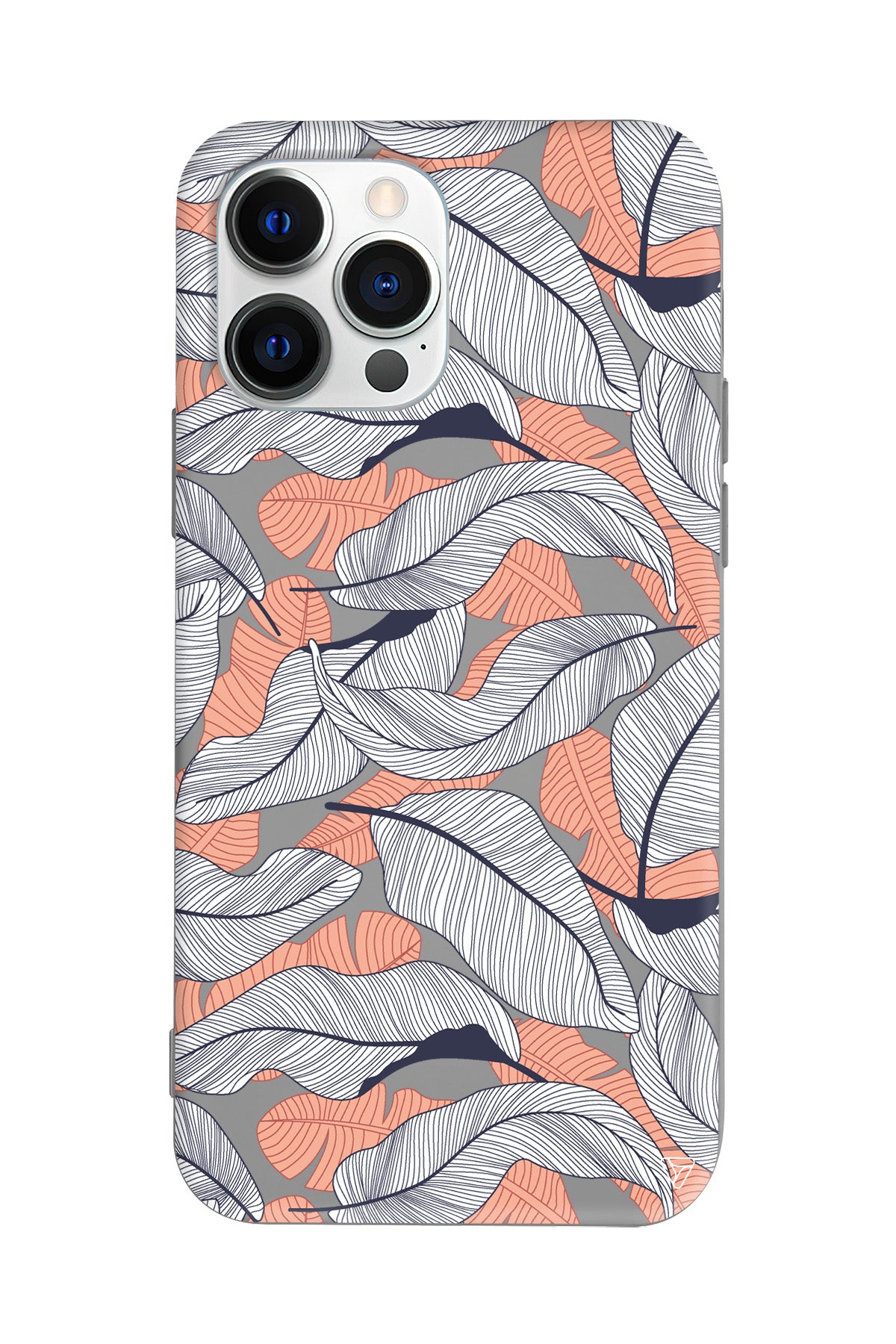 Cizgisel Yapraklar 4 Lansman Model İçi Kadife Silikon Telefon Kılıfı