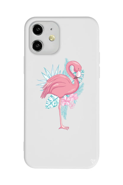 Alone Flamingo Lansman Model İçi Kadife Silikon Telefon Kılıfı