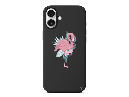 Alone Flamingo Lansman Model İçi Kadife Silikon Telefon Kılıfı – Plus Serisine Özel