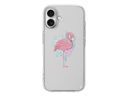 Alone Flamingo Lansman Model İçi Kadife Silikon Telefon Kılıfı