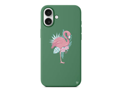 Alone Flamingo Lansman Model İçi Kadife Silikon Telefon Kılıfı