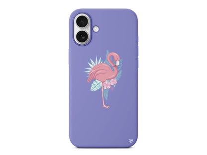 Alone Flamingo Lansman Model İçi Kadife Silikon Telefon Kılıfı – Plus Serisine Özel