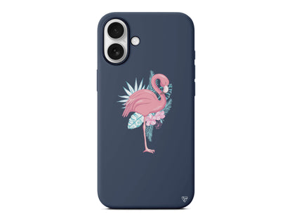 Alone Flamingo Lansman Model İçi Kadife Silikon Telefon Kılıfı