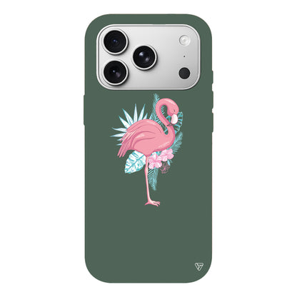 Alone Flamingo Lansman Model İçi Kadife Silikon Telefon Kılıfı