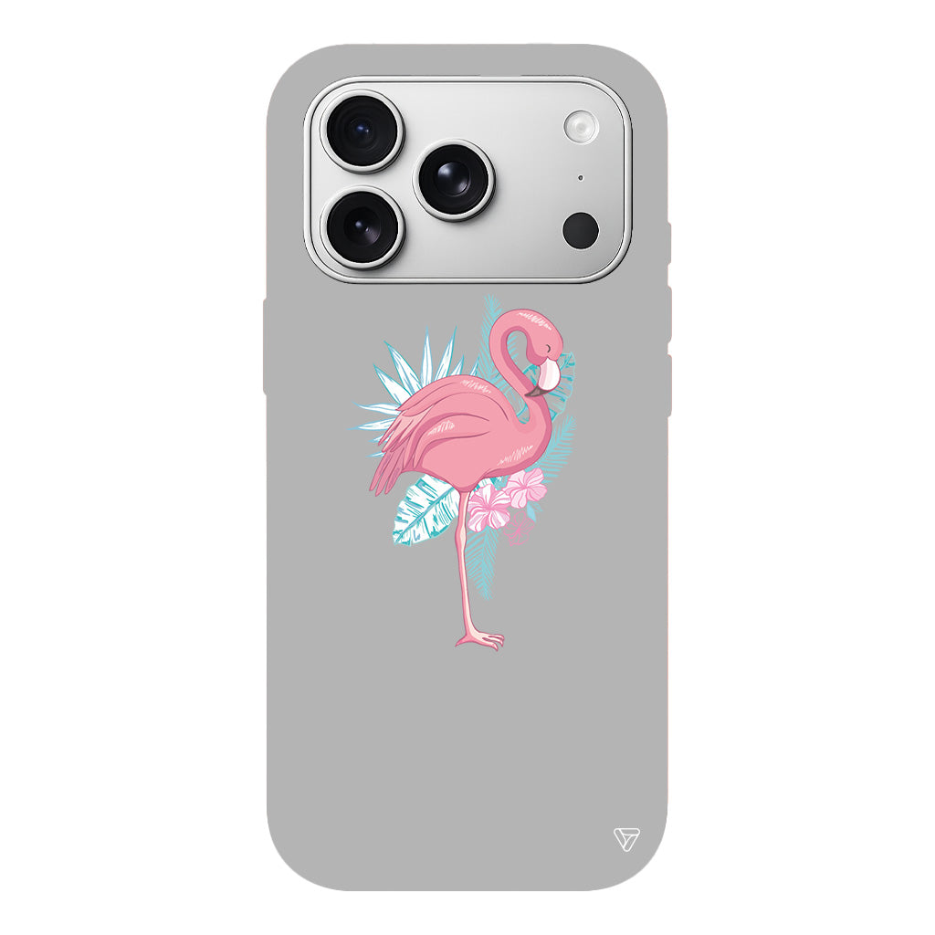 Alone Flamingo Lansman Model İçi Kadife Silikon Telefon Kılıfı