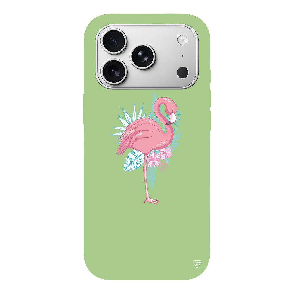 Alone Flamingo Lansman Model İçi Kadife Silikon Telefon Kılıfı