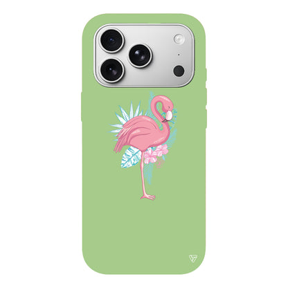 Alone Flamingo Lansman Model İçi Kadife Silikon Telefon Kılıfı