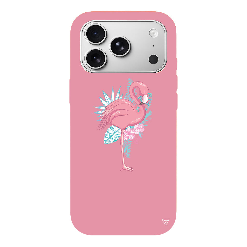 Alone Flamingo Lansman Model İçi Kadife Silikon Telefon Kılıfı