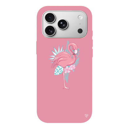 Alone Flamingo Lansman Model İçi Kadife Silikon Telefon Kılıfı