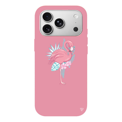 Alone Flamingo Lansman Model İçi Kadife Silikon Telefon Kılıfı