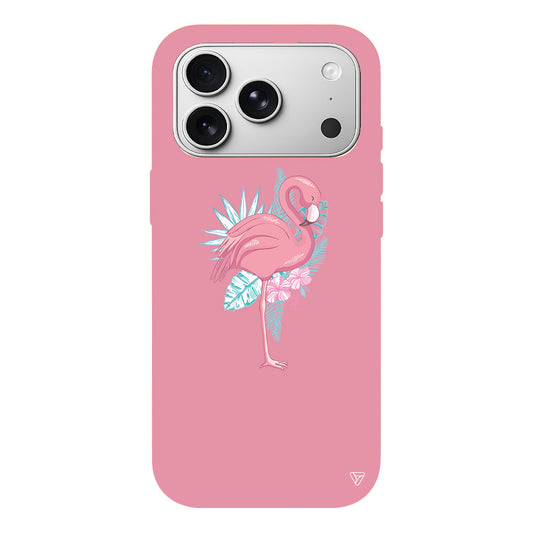 Alone Flamingo Lansman Model İçi Kadife Silikon Telefon Kılıfı