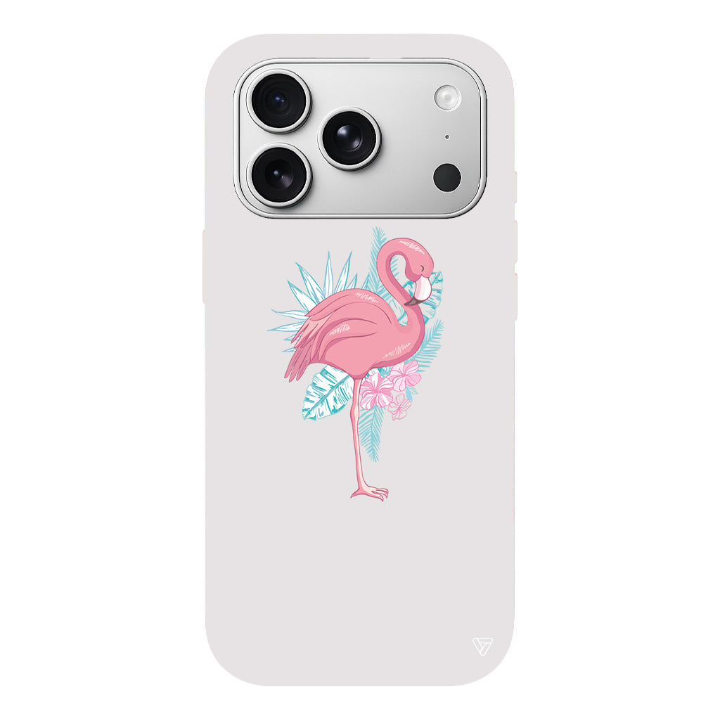Alone Flamingo Lansman Model İçi Kadife Silikon Telefon Kılıfı