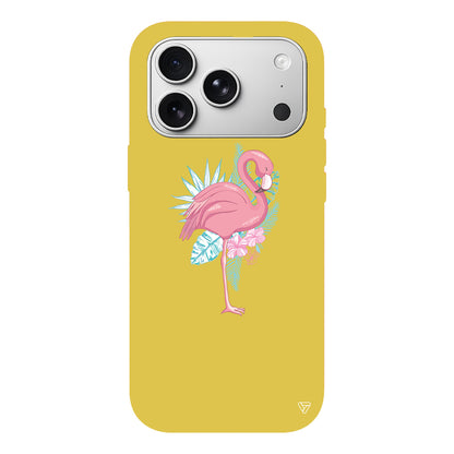 Alone Flamingo Lansman Model İçi Kadife Silikon Telefon Kılıfı