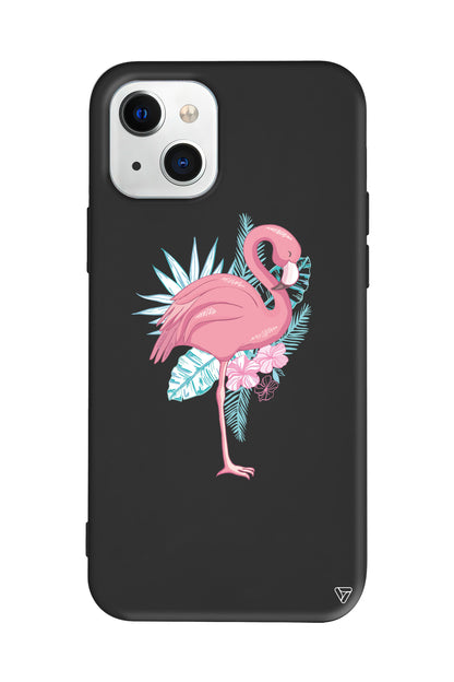 Alone Flamingo Lansman Model İçi Kadife Silikon Telefon Kılıfı