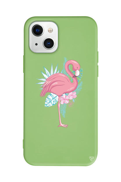 Alone Flamingo Lansman Model İçi Kadife Silikon Telefon Kılıfı – Plus Serisine Özel