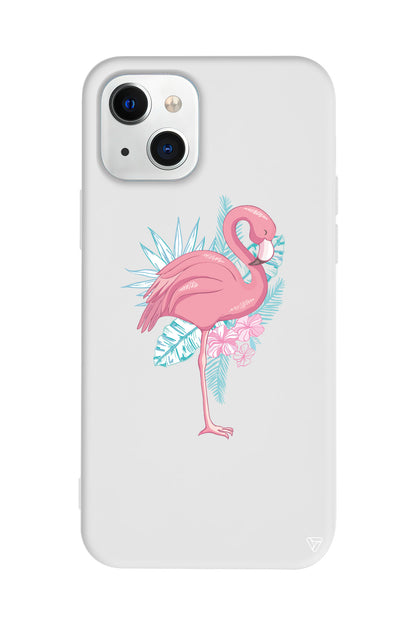 Alone Flamingo Lansman Model İçi Kadife Silikon Telefon Kılıfı