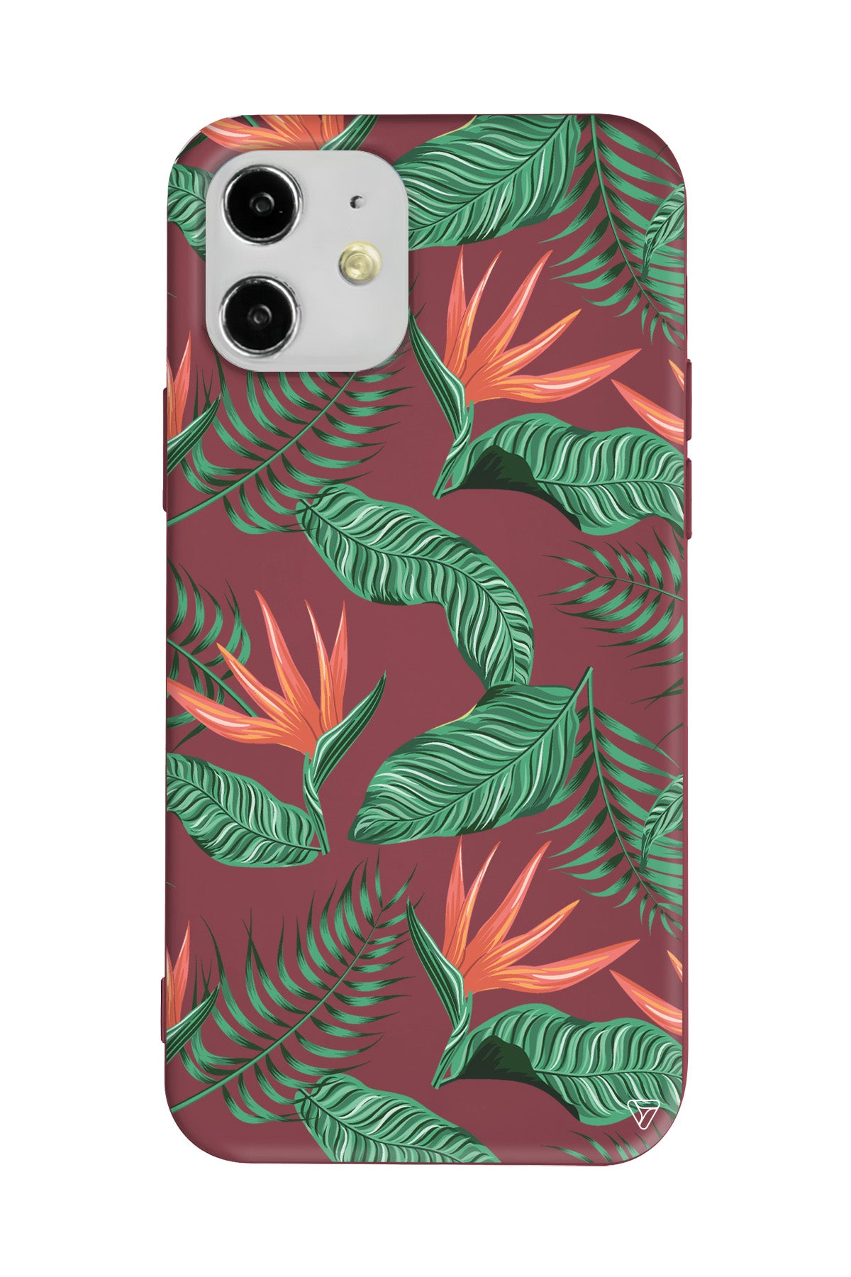 Palmiye Yapraklari 4 Lansman Model İçi Kadife Silikon Telefon Kılıfı