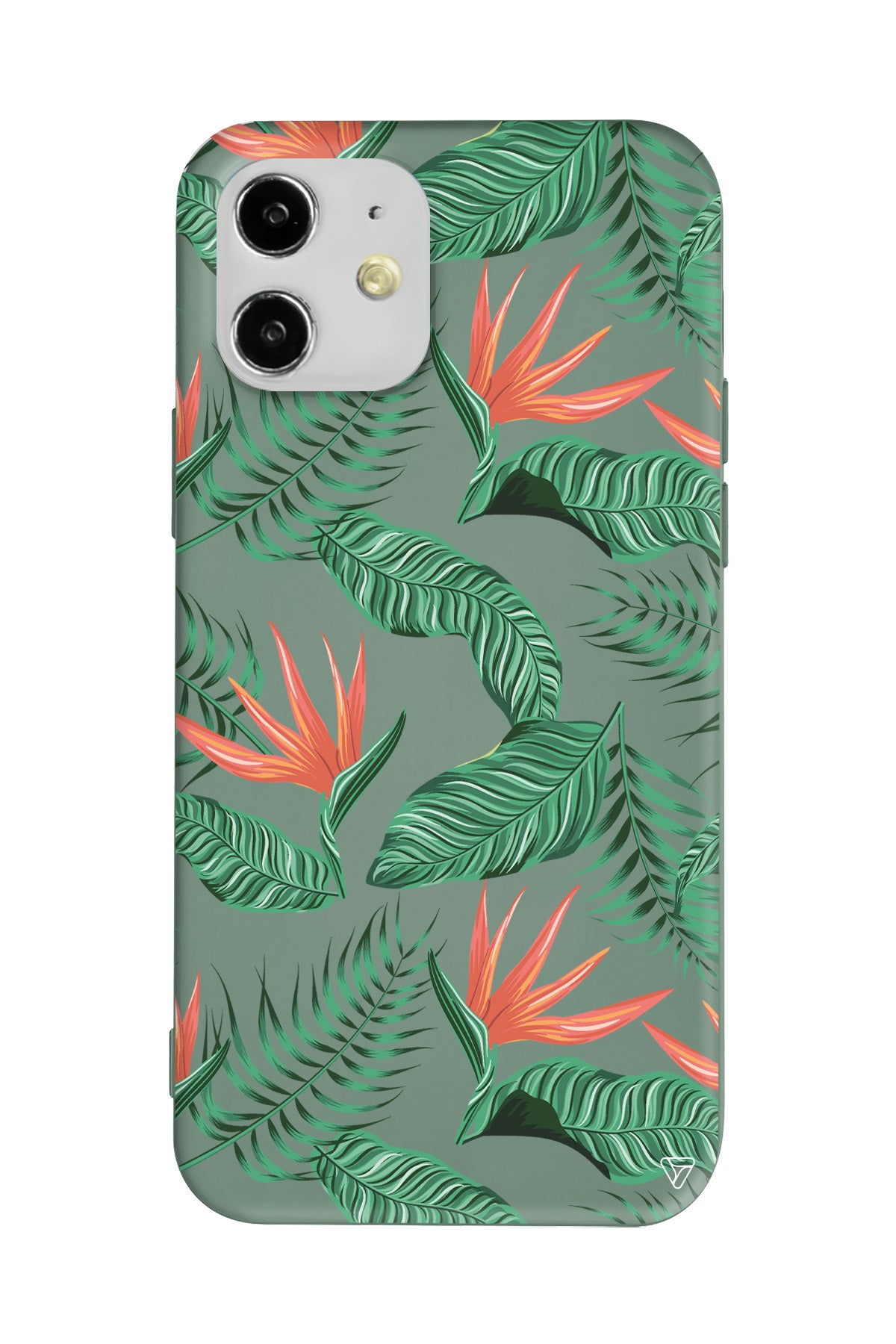 Palmiye Yapraklari 4 Lansman Model İçi Kadife Silikon Telefon Kılıfı