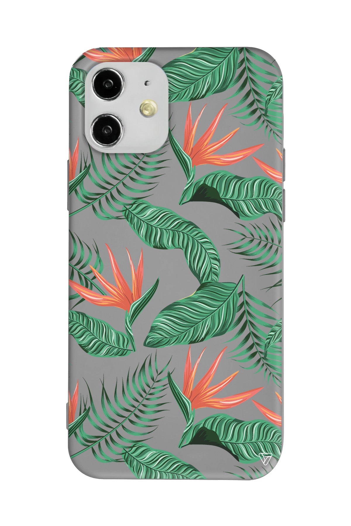 Palmiye Yapraklari 4 Lansman Model İçi Kadife Silikon Telefon Kılıfı