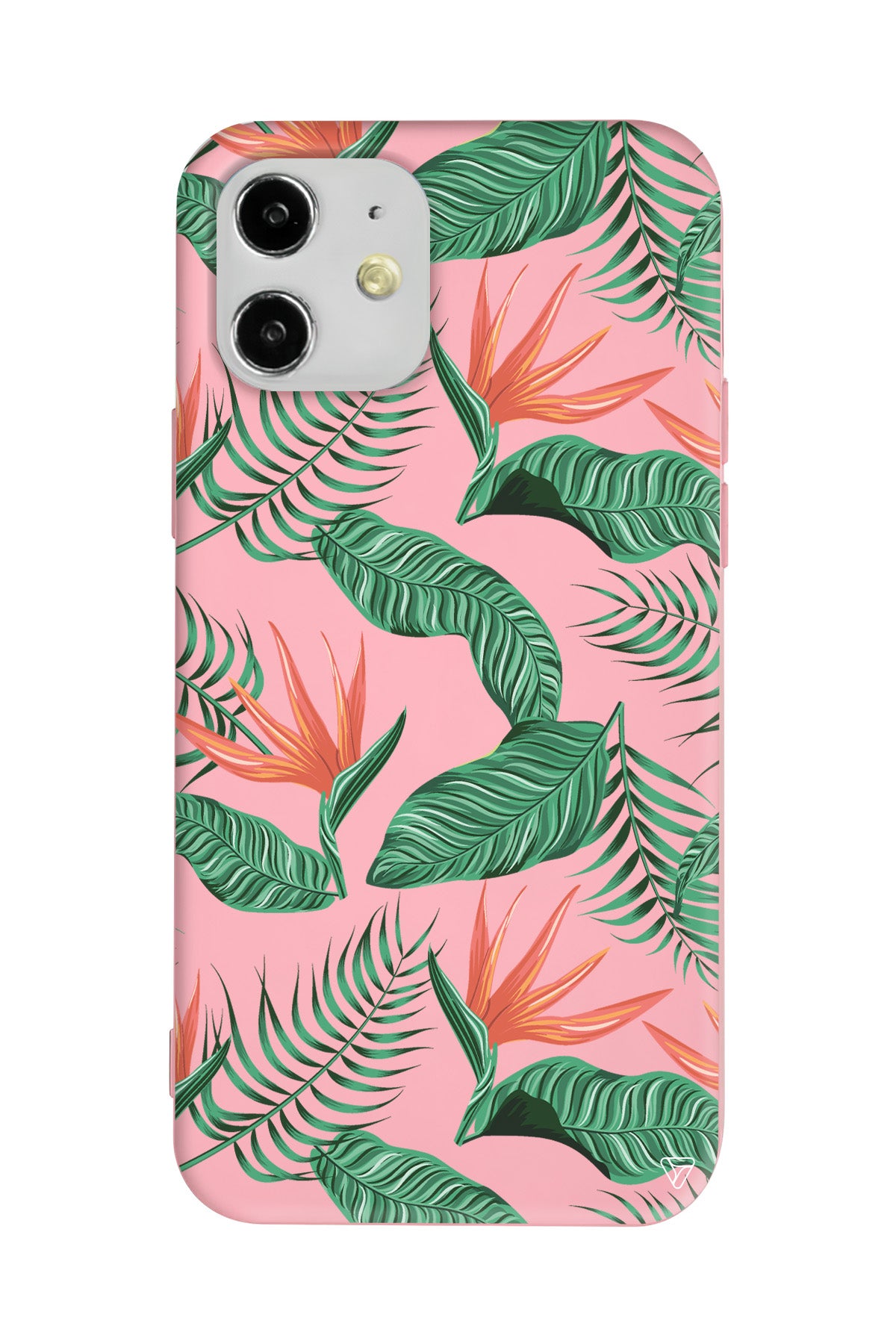 Palmiye Yapraklari 4 Lansman Model İçi Kadife Silikon Telefon Kılıfı