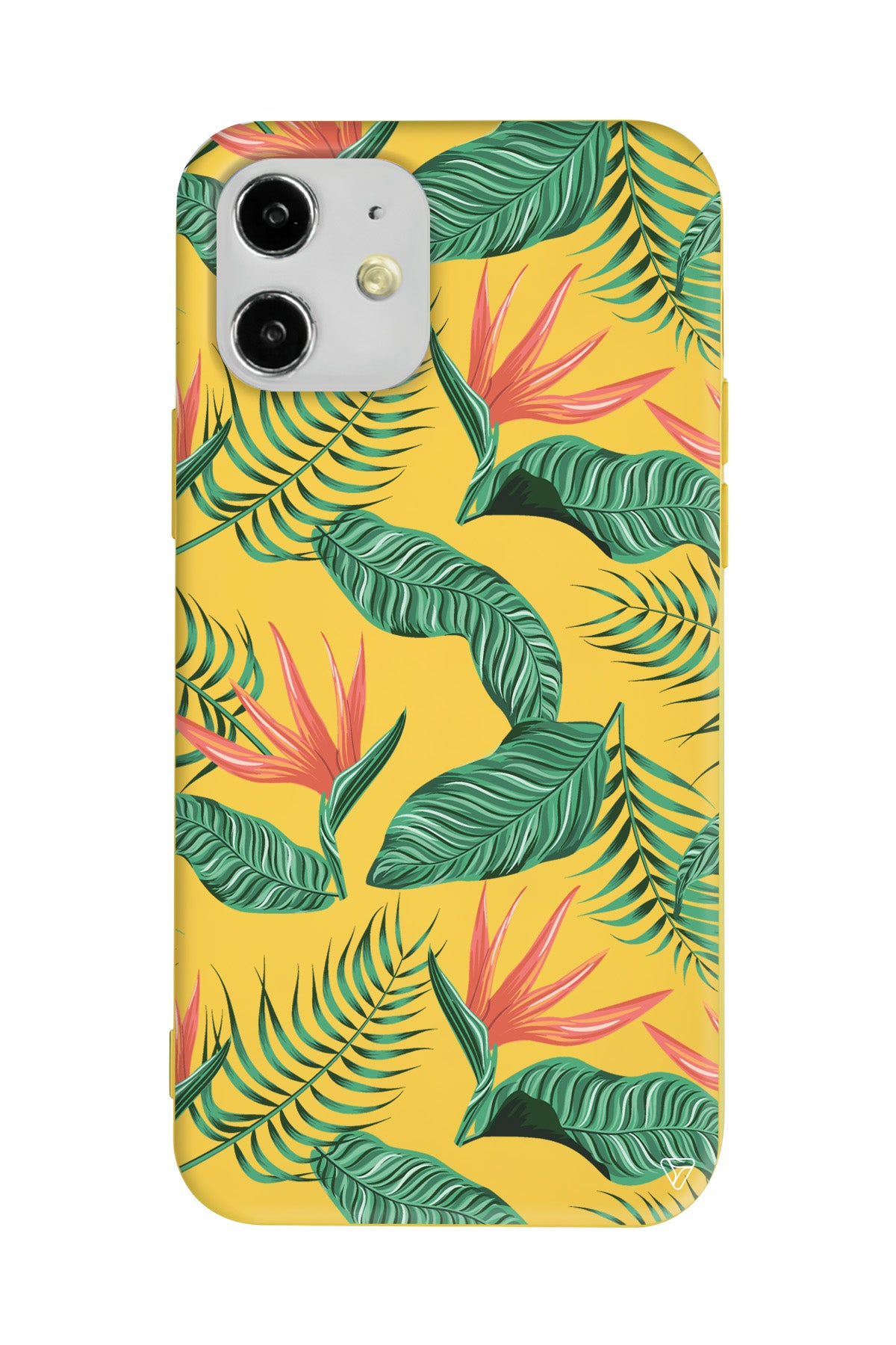 Palmiye Yapraklari 4 Lansman Model İçi Kadife Silikon Telefon Kılıfı