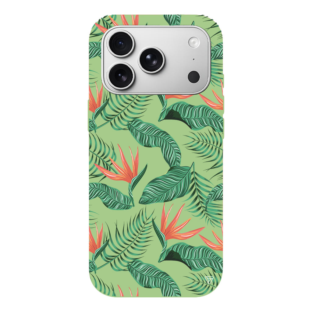 Palmiye Yapraklari 4 Lansman Model İçi Kadife Silikon Telefon Kılıfı