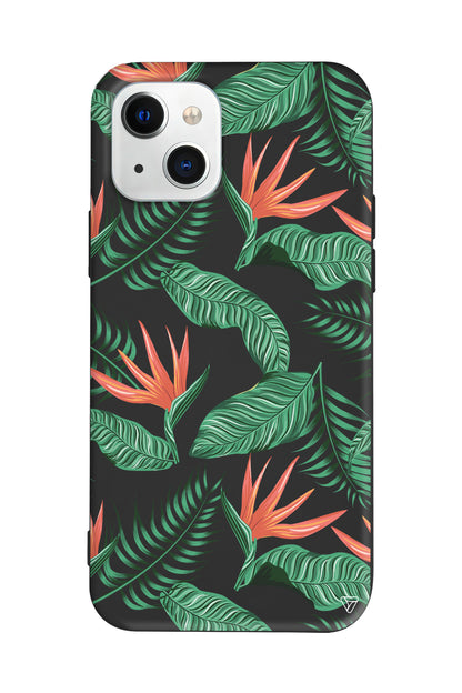 Palmiye Yapraklari 4 Lansman Model İçi Kadife Silikon Telefon Kılıfı