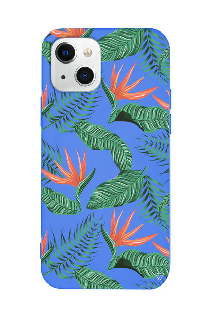 Palmiye Yapraklari 4 Lansman Model İçi Kadife Silikon Telefon Kılıfı