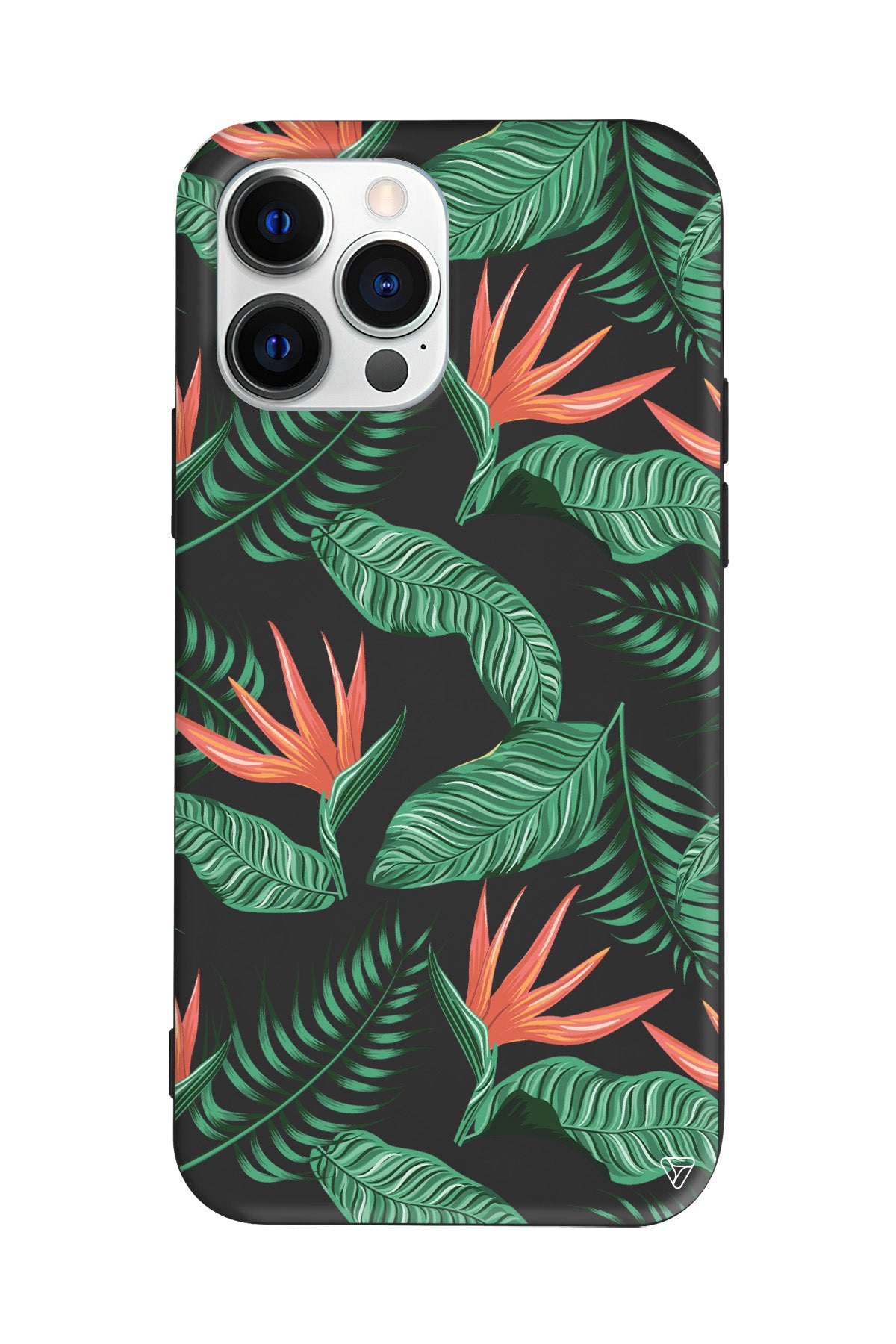 Palmiye Yapraklari 4 Lansman Model İçi Kadife Silikon Telefon Kılıfı