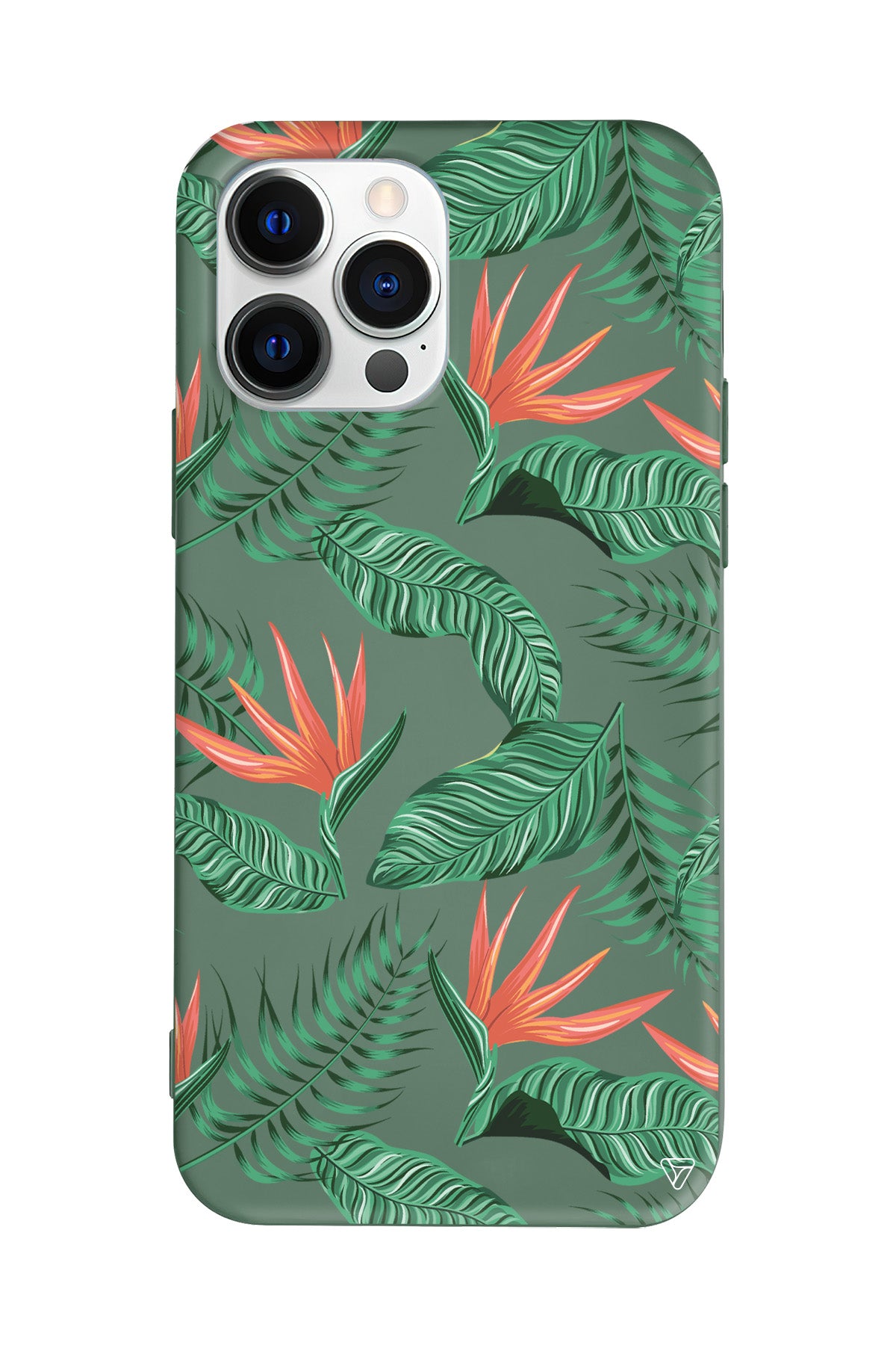 Palmiye Yapraklari 4 Lansman Model İçi Kadife Silikon Telefon Kılıfı