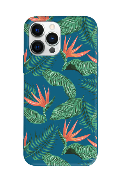 Palmiye Yapraklari 4 Lansman Model İçi Kadife Silikon Telefon Kılıfı