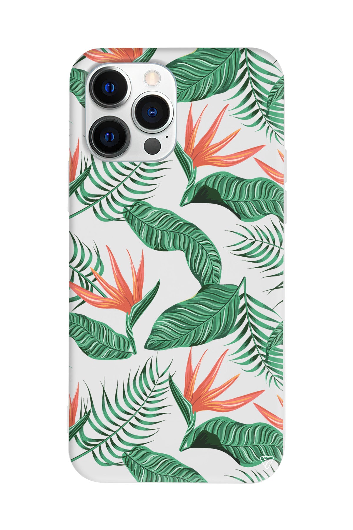 Palmiye Yapraklari 4 Lansman Model İçi Kadife Silikon Telefon Kılıfı