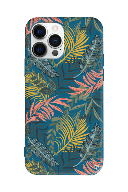 Soft Tropikal Lansman Model İçi Kadife Silikon Telefon Kılıfı