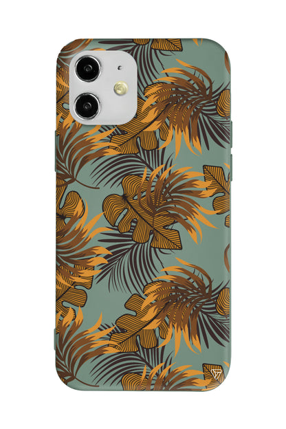 Mat Botanik Lansman Model İçi Kadife Silikon Telefon Kılıfı