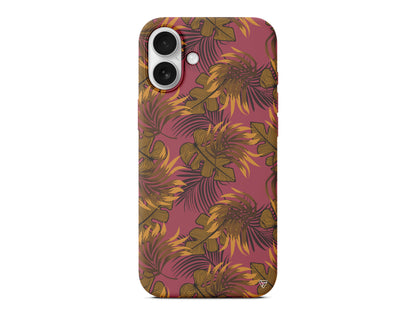 Mat Botanik Lansman Model İçi Kadife Silikon Telefon Kılıfı