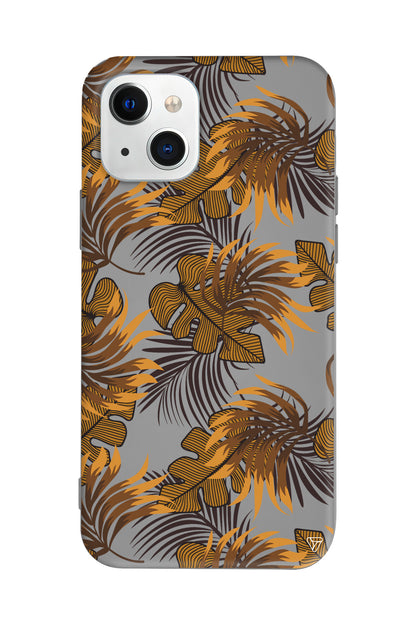 Mat Botanik Lansman Model İçi Kadife Silikon Telefon Kılıfı