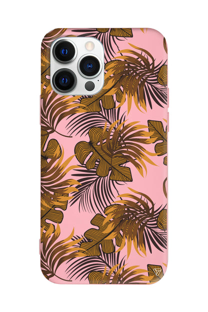 Mat Botanik Lansman Model İçi Kadife Silikon Telefon Kılıfı