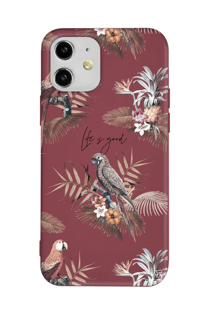 Parrot Yard Lansman Model İçi Kadife Silikon Telefon Kılıfı