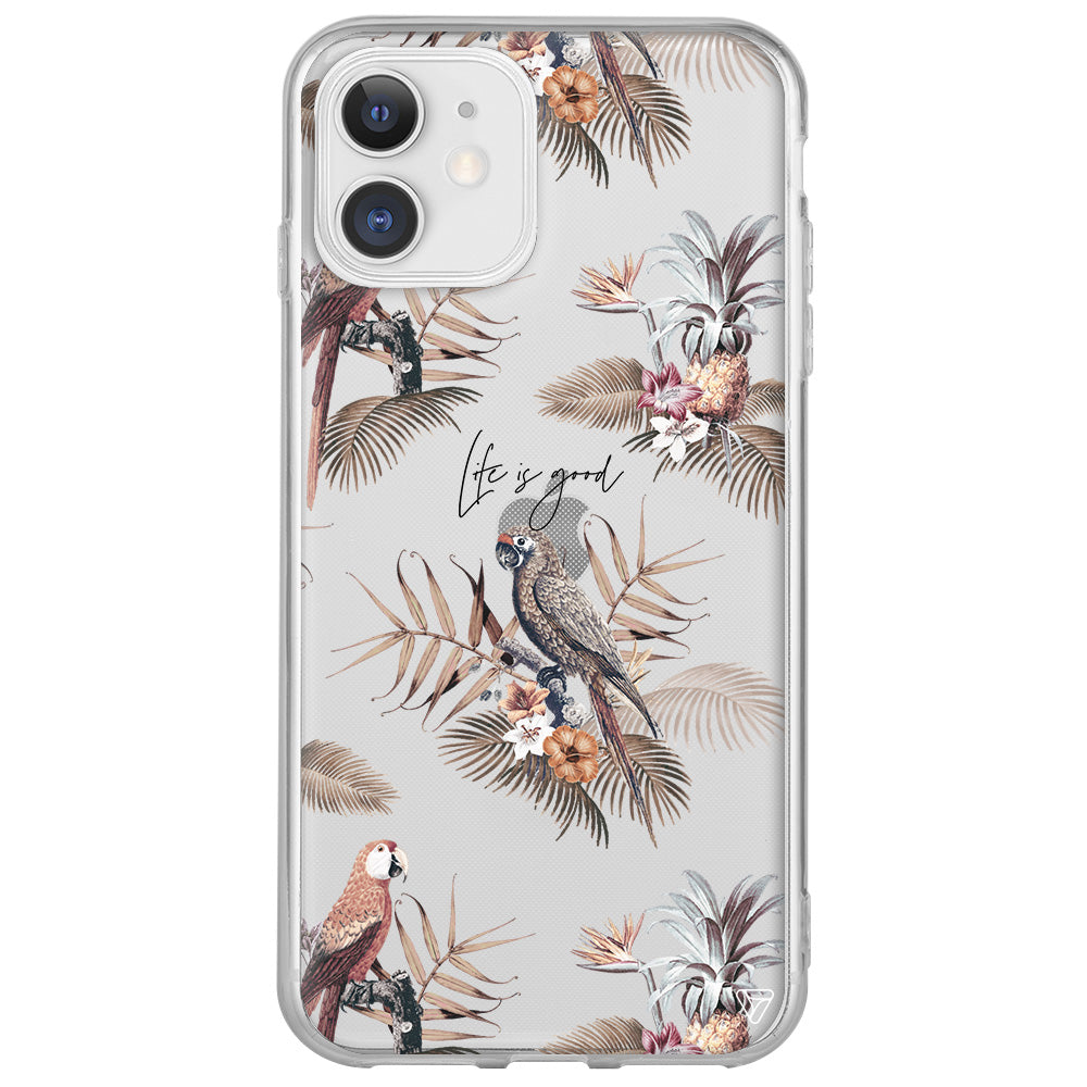 Parrot Yard Lansman Model İçi Kadife Silikon Telefon Kılıfı