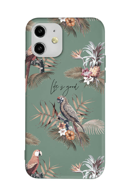 Parrot Yard Lansman Model İçi Kadife Silikon Telefon Kılıfı