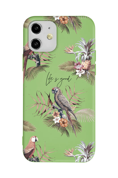 Parrot Yard Lansman Model İçi Kadife Silikon Telefon Kılıfı