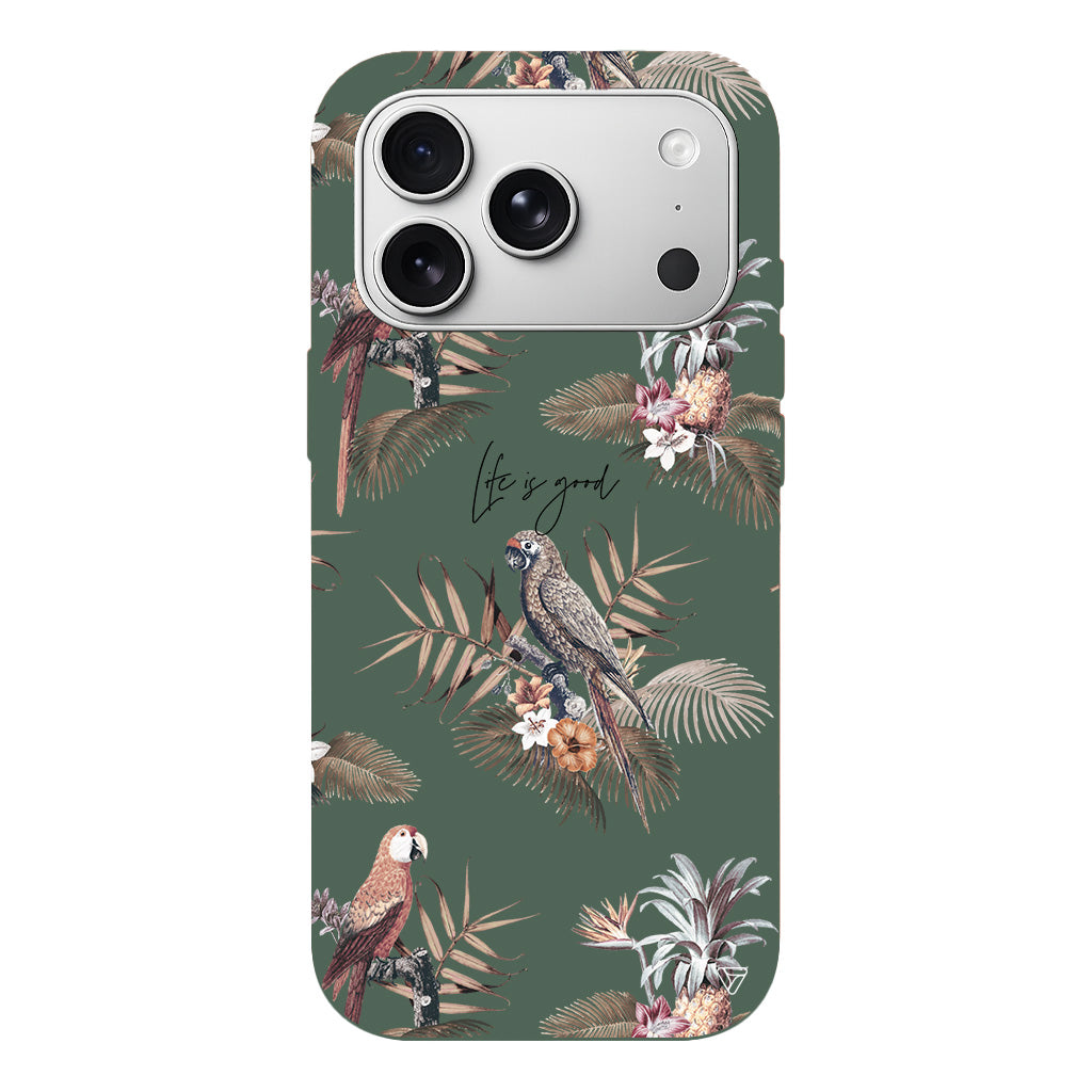 Parrot Yard Lansman Model İçi Kadife Silikon Telefon Kılıfı