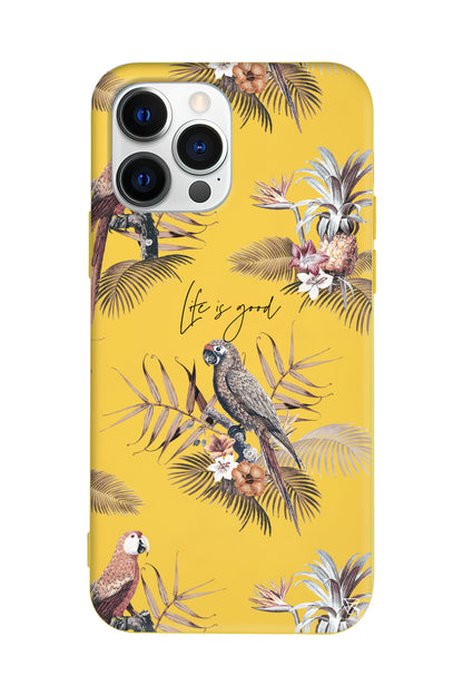 Parrot Yard Lansman Model İçi Kadife Silikon Telefon Kılıfı