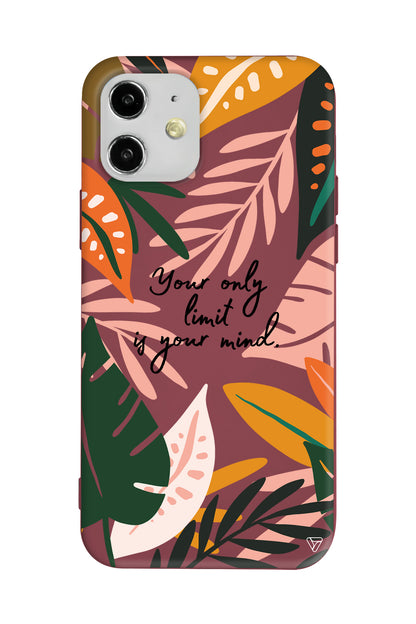 Limit is Your Mind Lansman Model İçi Kadife Silikon Telefon Kılıfı