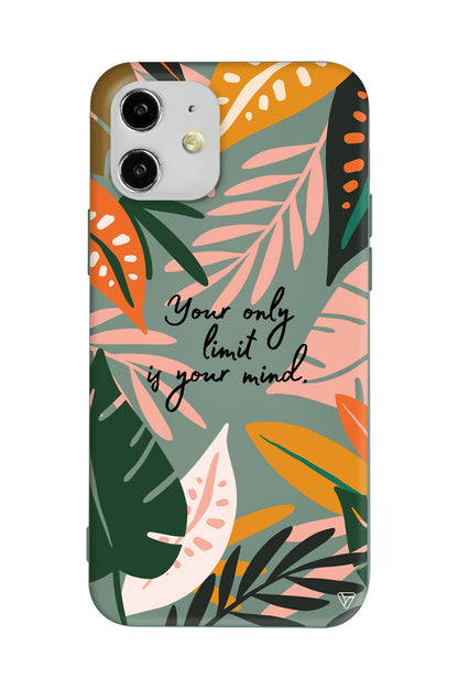 Limit is Your Mind Lansman Model İçi Kadife Silikon Telefon Kılıfı