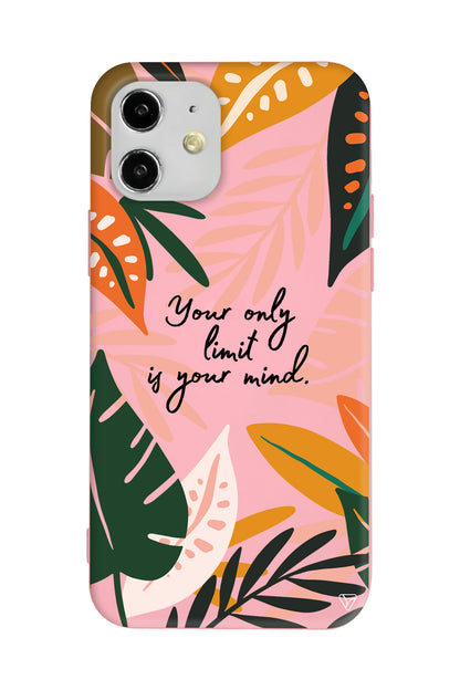 Limit is Your Mind Lansman Model İçi Kadife Silikon Telefon Kılıfı