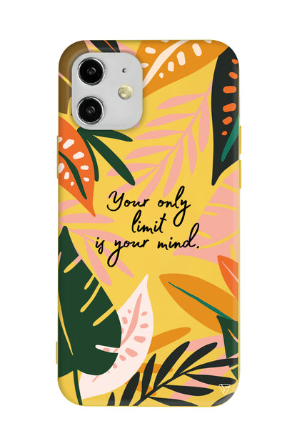 Limit is Your Mind Lansman Model İçi Kadife Silikon Telefon Kılıfı