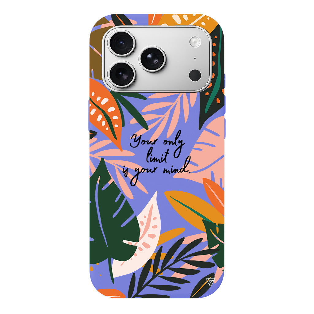 Limit is Your Mind Lansman Model İçi Kadife Silikon Telefon Kılıfı