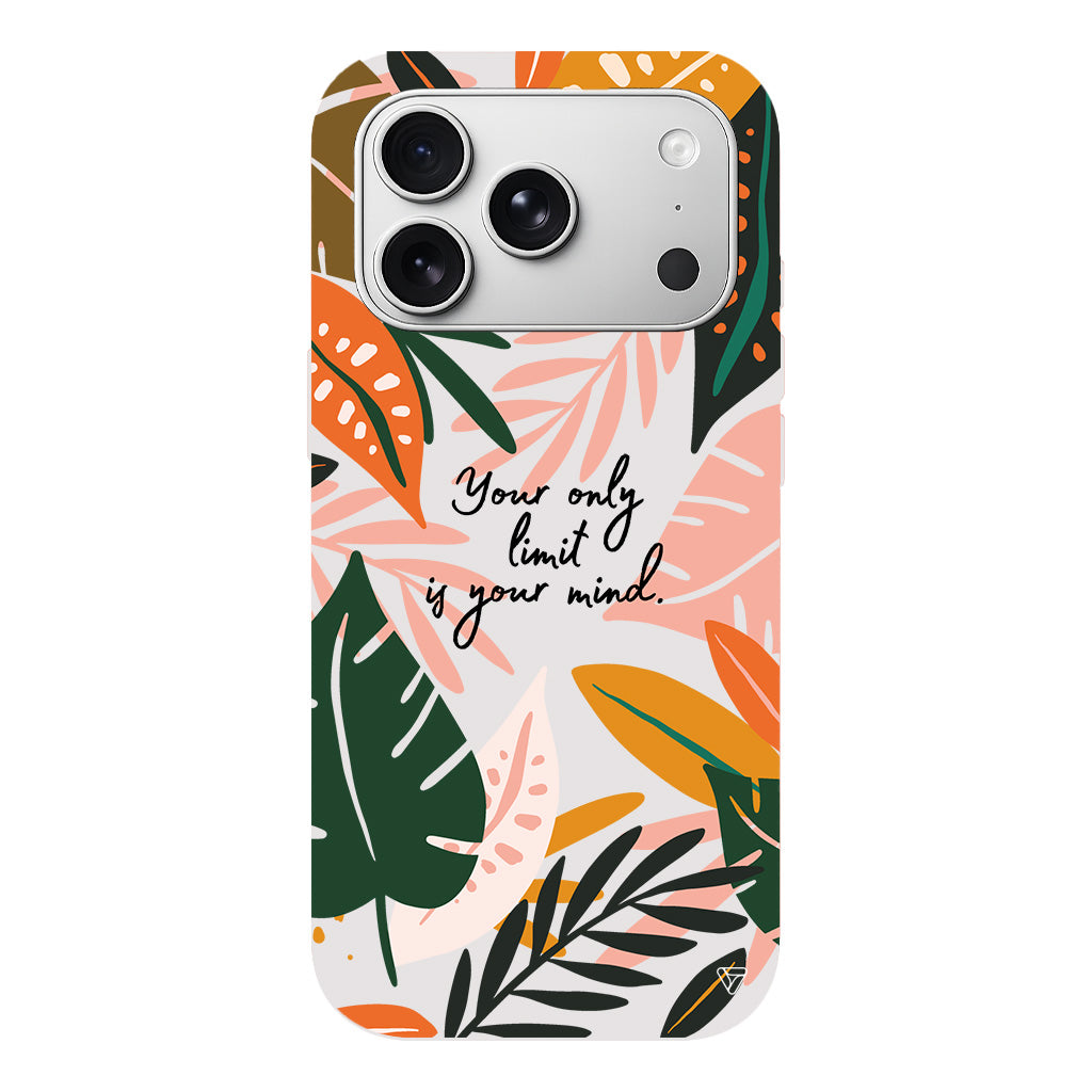 Limit is Your Mind Lansman Model İçi Kadife Silikon Telefon Kılıfı